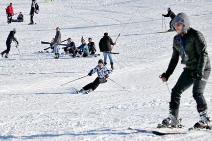 Göl manzaralı kayak sezonu!