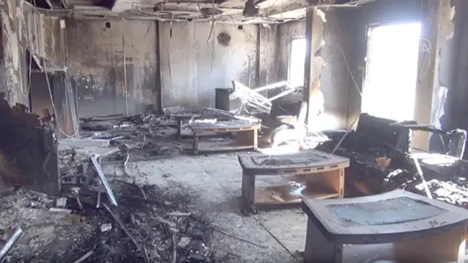 Cizre'de bir fabrika kundaklandı