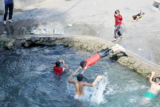 Süs havuzunda tehlikeli serinlik