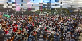 İsviçre'de Filistin'e destek gösterileri düzenlendi