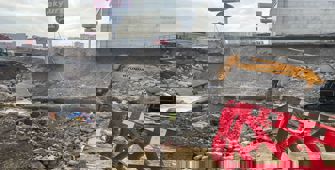 Ankara'da açık otopark çöktü