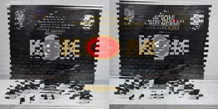 İzmir'de silah imalatı ve ticareti yaptığı belirlenen 2 şüpheli yakalandı