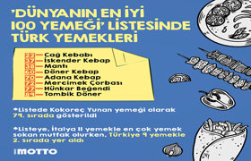 Listede Türkiye'den de lezzetler var