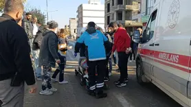 Devrilen motosikletin sürücüsü yaralandı