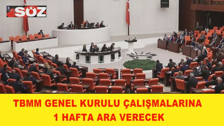 TBMM Genel Kurulu çalışmalarına 1 hafta ara verecek