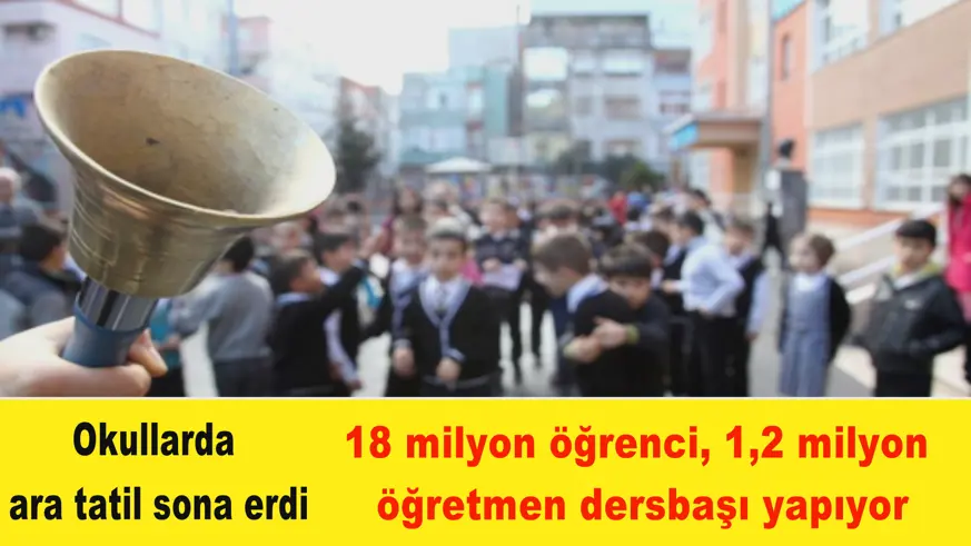 Okullarda  ara tatil sona erdi