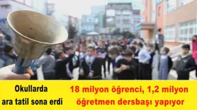 Okullarda  ara tatil sona erdi