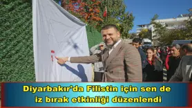 Diyarbakır'da Filistin için sen de  iz bırak etkinliği düzenlendi