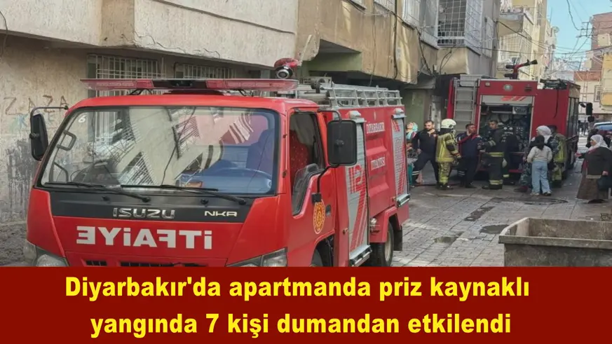 Diyarbakır'da apartmanda priz kaynaklı yangın