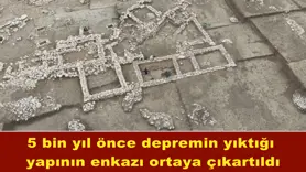 5 bin yıl önce depremin yıktığı  yapının enkazı ortaya çıkartıldı