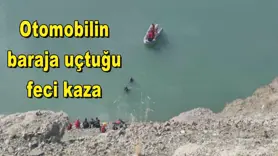 Otomobilin baraja uçtuğu  feci kaza