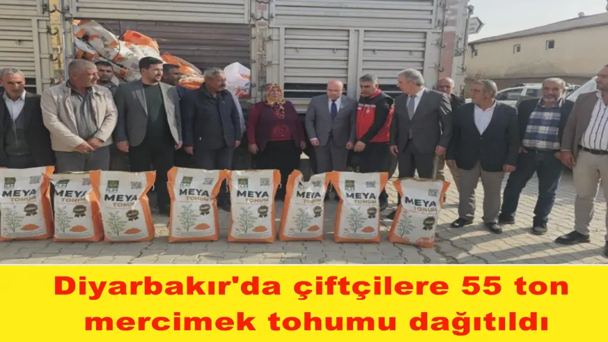 Diyarbakır'da çiftçilere 55 ton  mercimek tohumu dağıtıldı
