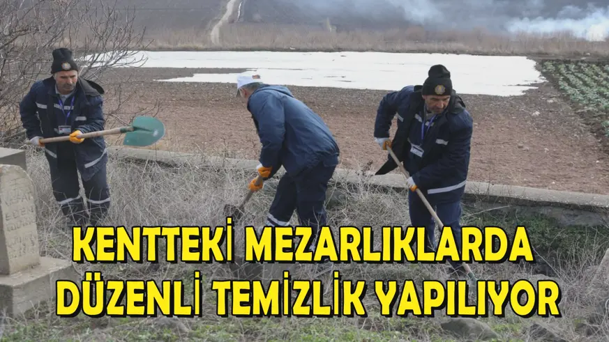 Kentteki mezarlıklarda düzenli temizlik yapılıyor 
