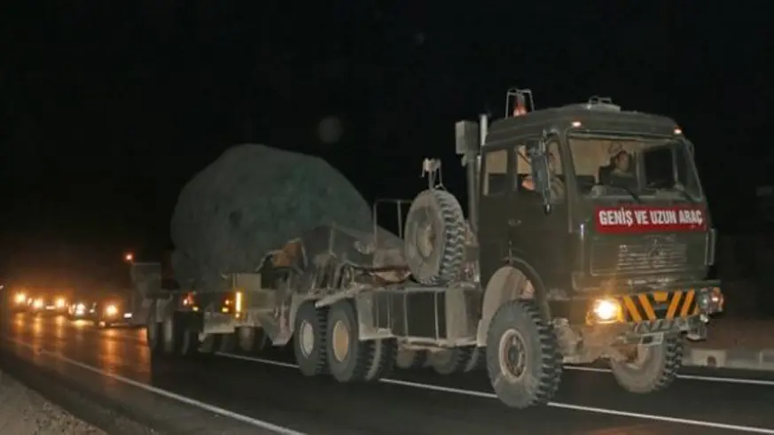 Suriye sınırına zırhlı araç ve mühimmat sevkiyatı