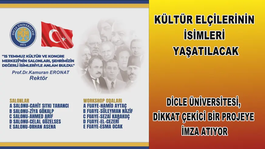 KÜLTÜR ELÇİLERİNİN İSİMLERİ YAŞATILACAK