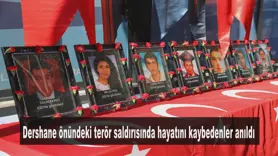 Dershane önündeki terör saldırısında hayatını kaybedenler anıldı