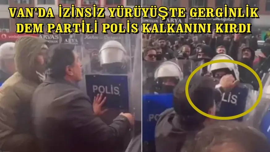 Van'da izinsiz yürüyüşte gerginlik