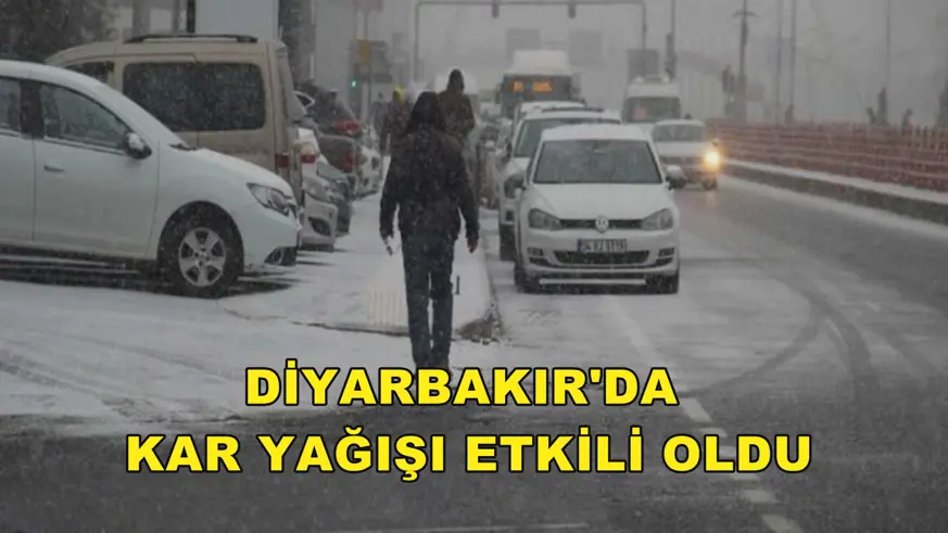 Diyarbakır’da kar yağışı etkili oldu