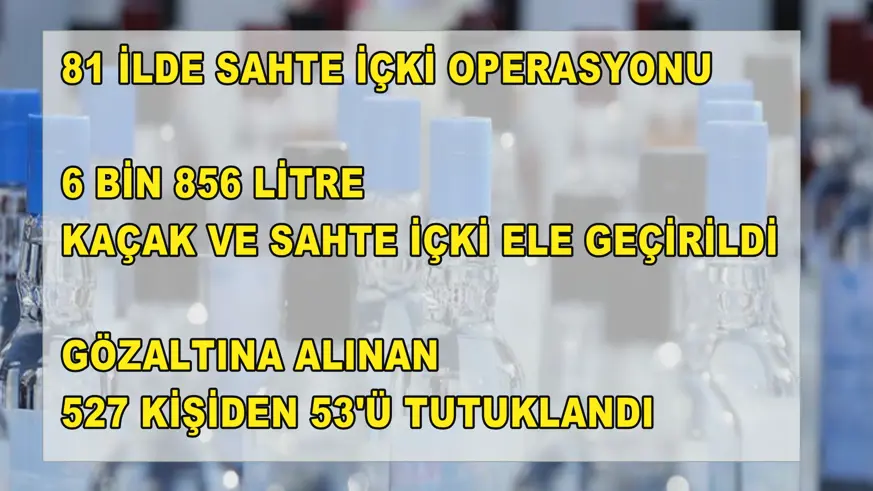 Jandarma, 81 ilde sahte içki operasyonu düzenledi