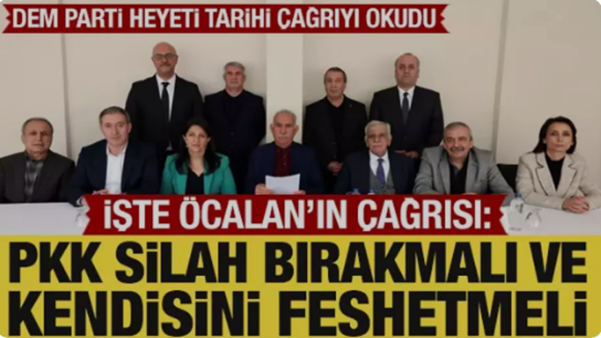 DEM Parti heyeti Öcalan'ın mesajını okudu