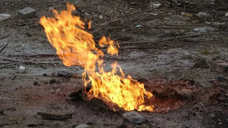 Metan gazı yangını 11 gündür sönmedi