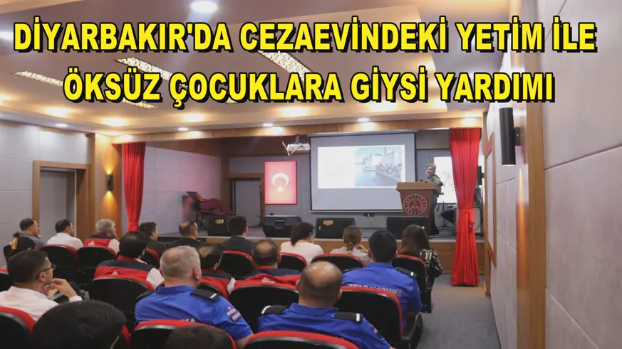 Diyarbakır'da cezaevindeki yetim ile öksüz çocuklara giysi yardımı