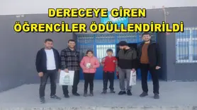 Dereceye giren öğrenciler ödüllendirildi