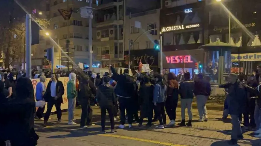 Eylemlerden sonra 14 şahıs gözaltına alındı