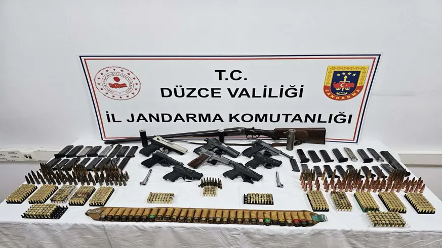 Arı kovanlarına gizlenmiş kaçak silahlar ele geçirildi