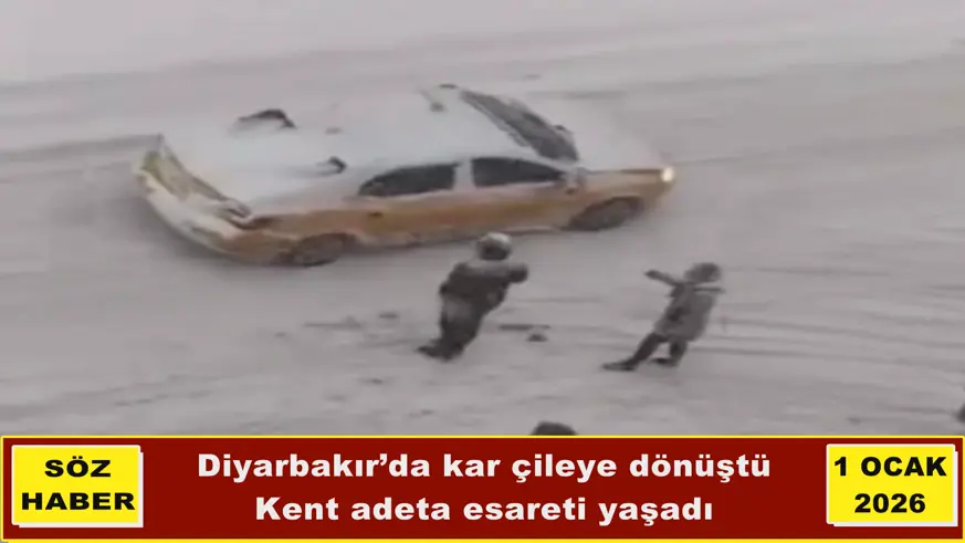 Diyarbakır’da kar çileye dönüştü